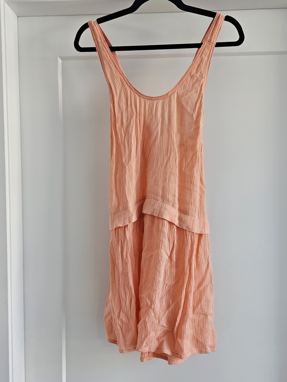 Wilfred Peach Crinkled Mini Dress Sz Medium
